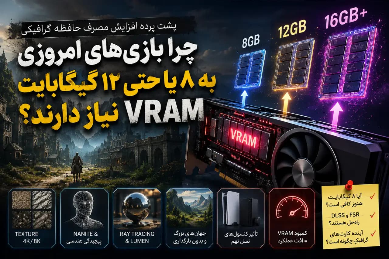 چرا بازی‌های امروزی به حافظه گرافیکی بالا نیاز دارند؟